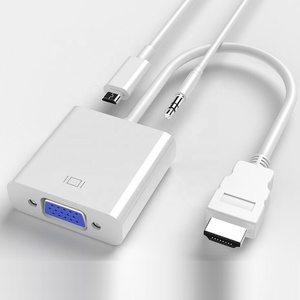 H-D-M-I公到VGA母适配器转换器，带3.5毫米音频和<span class=keywords><strong>USB</strong></span>电源