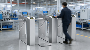 Tornello a treppiede automatico ESD con rilevamento del movimento e ripristino per il controllo accessi in aree sensibili alla statica e su pavimenti di fabbrica - Product Image 6