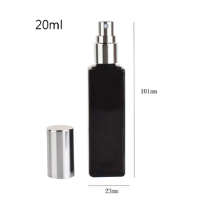 20ml bottiglie di olio di profumo di vetro riutilizzabile a forma quadrata Spray per cosmetici contenitore rettangolo piatto atomizzatore vuoto bottiglie - Product Image 6