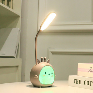 Yatak odası gece lambası USB şarj edilebilir üç hızlı karartma sevimli yurt öğrenme okuma göz koruması LED masa masa lambası - Product Image 2