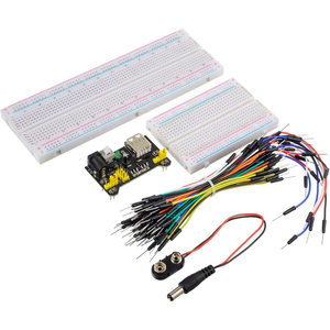 3.3V/5V MB102 Breadboard modulo di potenza MB-102 830 punti prototipo Breadboard per arduino kit 65 ponticelli fili all'ingrosso - Product Image 1