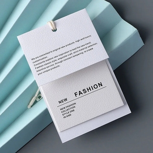 Luxury <strong>Custom</strong> Design <strong>Printing</strong> Name Logo Paper Garment Hangtag Labels Clothing Hang <strong>Tags</strong> With <strong>String</strong> - Product Image 3