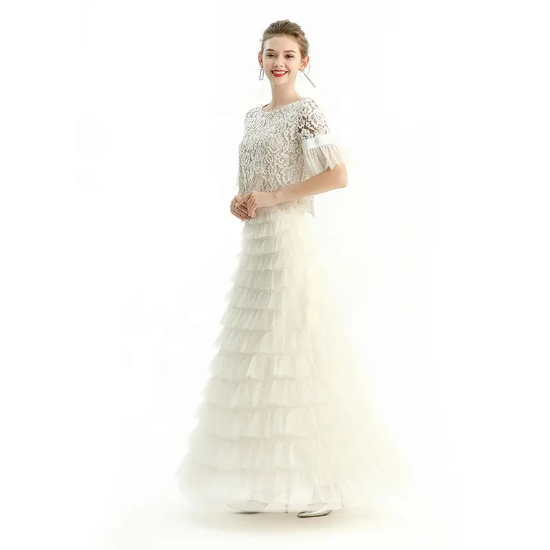 S212 personnalisé odm oem haute qualité mode élégant Maxi longues volants à plusieurs niveaux tulle fête arbre de noël jupe usine pour les femmes