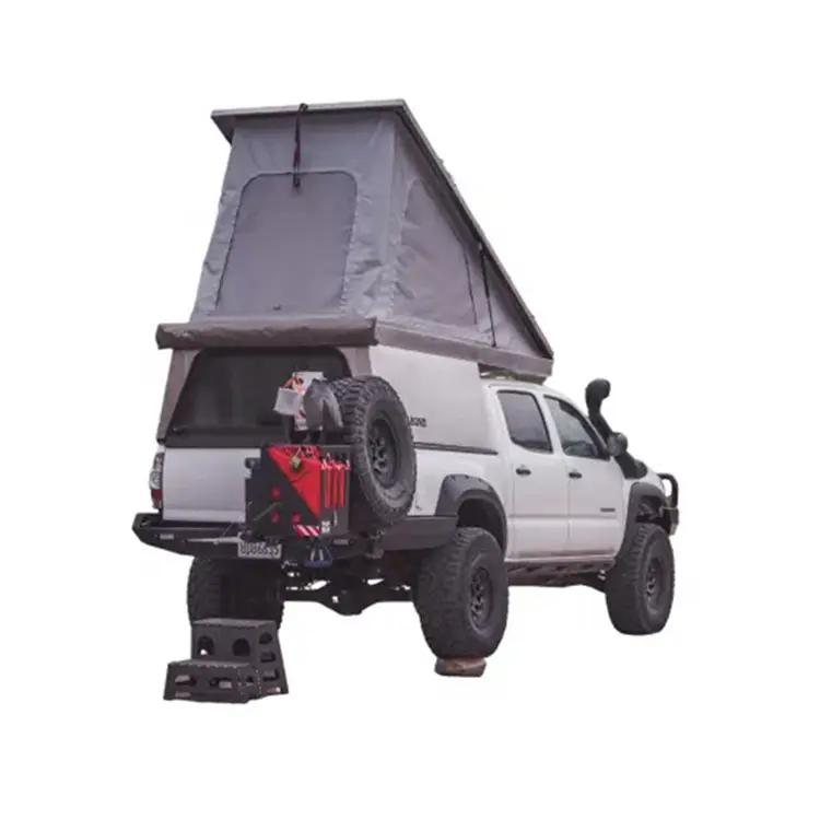 Tienda de campaña automática para techo de coche duro, cabina doble de acero, camioneta 4x4, cama con dosel