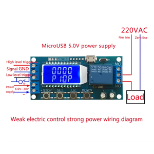 Xy-lj02 mikro USB dijital LCD ekran zaman geciktirme rölesi modülü DC 6-30V kontrol çok fonksiyonlu zamanlayıcı anahtarı tetik döngüsü modülü