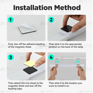 Tira LED USB dual recargable con sensor de movimiento, temporizador de armario de cocina emisor de blanco cálido para uso doméstico - Product Image 6