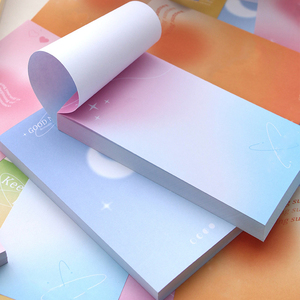 LABON-Bloc de notas de papel personalizado sin madera, estilo de arte gradiente de Dreamlike, Mini almohadillas portátiles para notas - Product Image 2