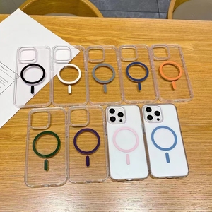 Iç kablosuz halka darbeye dayanıklı TPU akrilik mıknatıs arka kapak cep telefonu aksesuarları temizle iPhone için kılıf 16 pro max 15 artı - Product Image 2