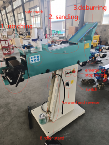 新型带金属去毛刺砂带的单相电机管切槽机 - Product Image 2