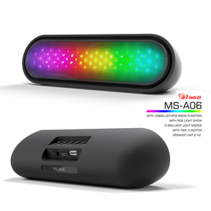 Luz RGB woofer estéreo activo inalámbrico BT sistema de sonido al aire libre con TF/USB/TWS hogar FM Radio escenario fiesta altavoces portátiles - Product Image 4