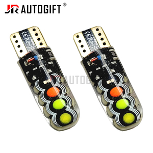 OEM T10 W5W RGBLEDストロボフラッシュシリコンゲルライト194168 COB8チップLED点滅電球クリアランスライト12Vカラフル - Product Image 1
