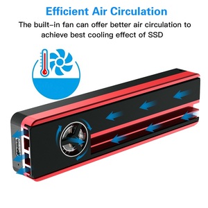 FIDECO yeni tasarım m.2 nvme ngff usb 3.1 tip c gen 2 muhafaza kutusu dahili soğutma fanı - Product Image 3