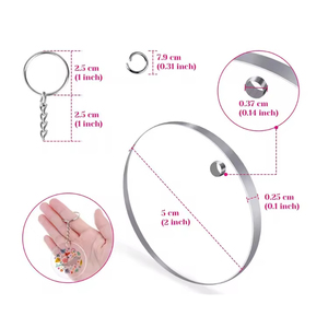 Móc khóa tự làm trong suốt, tùy chỉnh, in ảnh anime, móc khóa acrylic trong suốt trống, tự thiết kế - Product Image 4