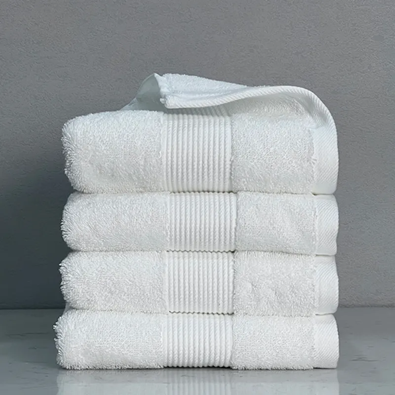Bianco 100% cotone hotel assorbimento d'acqua di alta qualità e asciugamano per il viso durevole logo personalizzato asciugamano per le mani in cotone spa