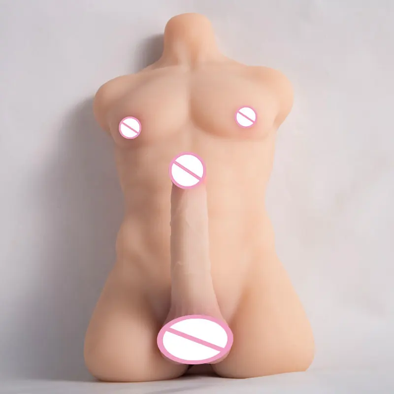 TPE muskulös Mann Mensch Erwachsene Dildo-Puppe Körperteil Lebensgröße realistischer Torso Japan Männliche Masturbation Liebespuppen für Damen