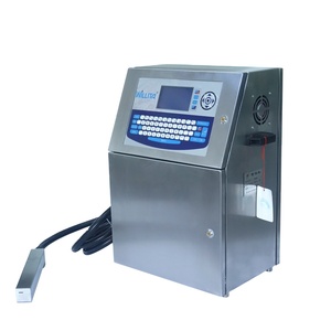 Máquina automática de codificación de fecha de inyección de tinta CIJ continua Impresora de inyección de tinta de codificación por lotes para alimentos Botella de bebidas Cable de alambre-Tinta solvente