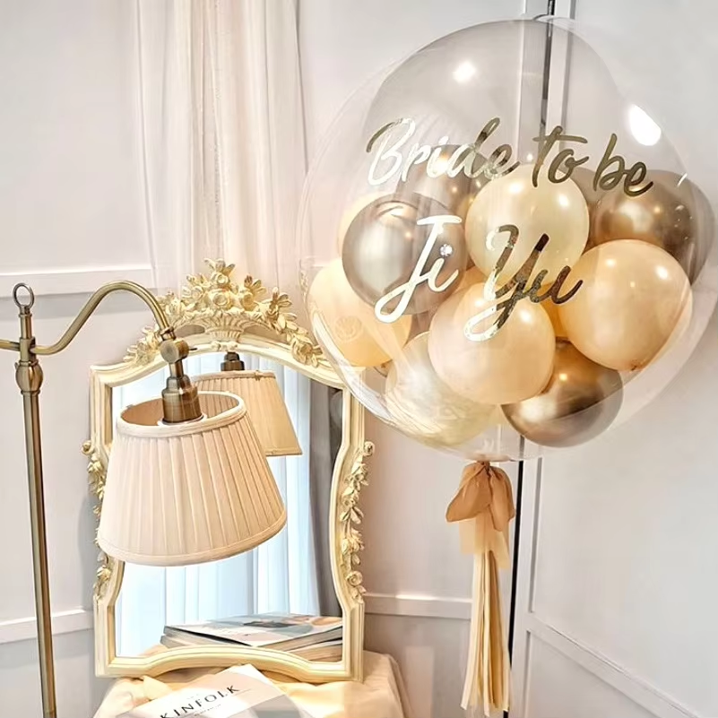 Orange gold ballon