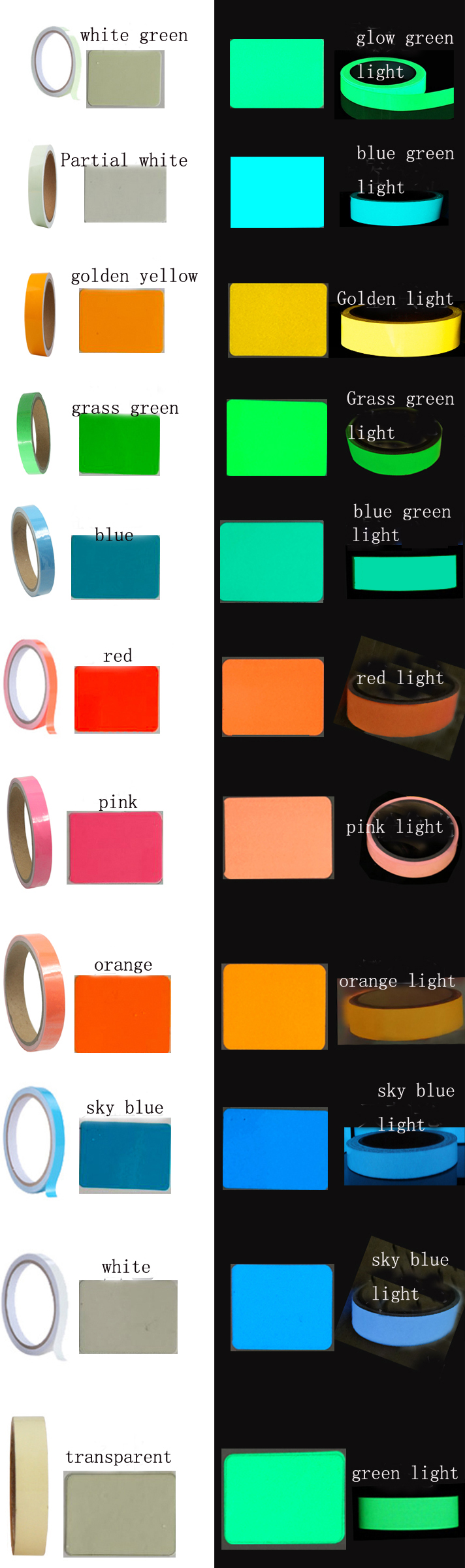 Toutes les couleurs