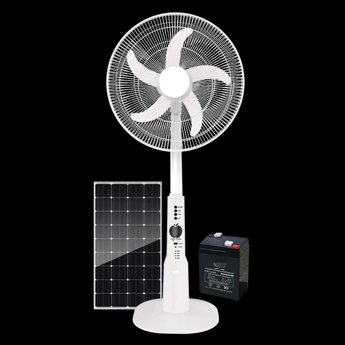 Ventilador solar de 18 pulgadas, dispositivo de ventilación con batería de 12v CC, 16 pulgadas, soporte de emergencia, para el hogar