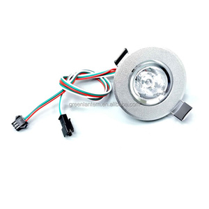 ไฟสปอตไลท์ LED 24V RGB แรงดันไฟฟ้าต่ำ WS2811ติดตั้งได้ RGB สีเต็ม55-60mm ตัดหลุมไฟดาวน์ไลท์ LED ขนาดเล็ก3W - Product Image 6