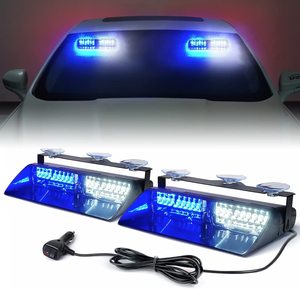 12Vフロントガラスバイザーライト防水24ボルト赤白<span class=keywords><strong>LED</strong></span>緊急ストロボライト