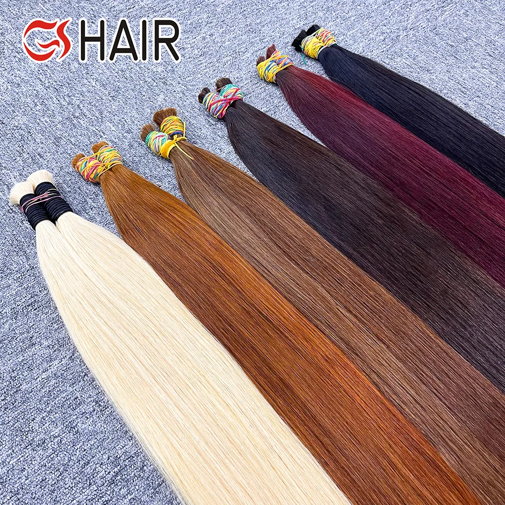 Cheveux double en vrac de couleur de produits les plus vendus, cheveux vietnamiens vierges 100% fabriqués au Vietnam, cheveux humains droits en vrac
