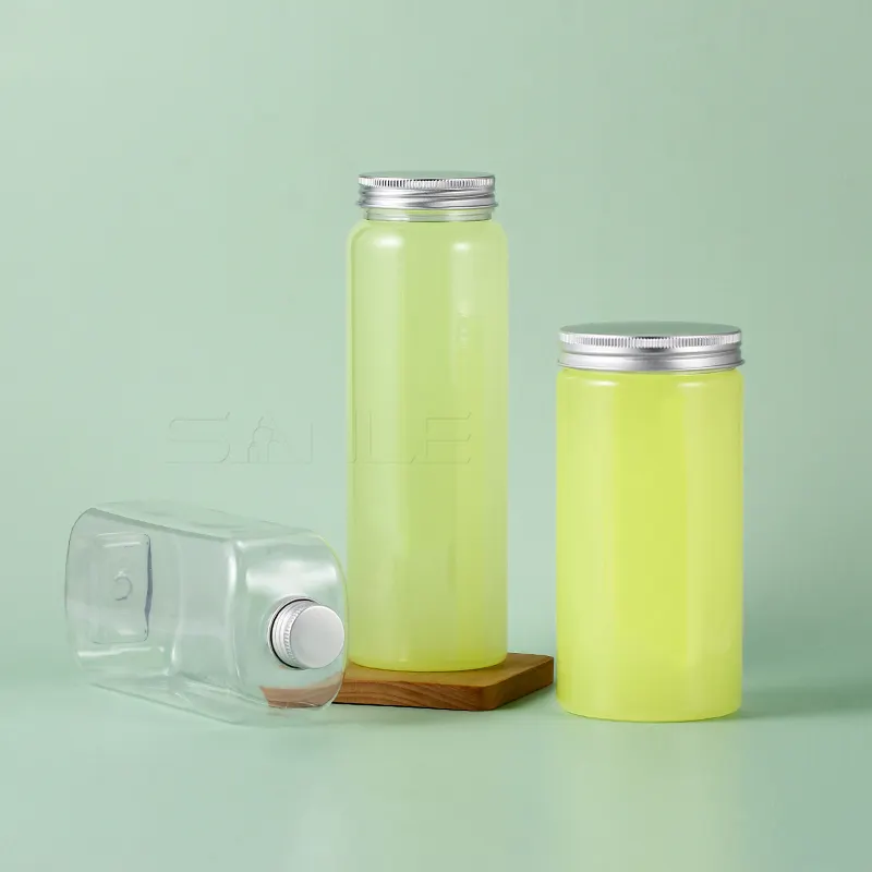 Kemasan botol jus 500ml botol jus tinggi hewan peliharaan dengan 28 mm botol minuman hewan peliharaan buka untuk kustomisasi jus