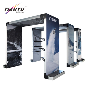 Cong đôi hai mặt Backlit vải LED không thấm nước lightboxes hiển thị lớn sơn ánh sáng Hộp gian hàng với kệ - Product Image 3