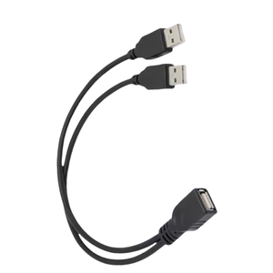 2 in 1 USB2.0タイプメスから2ダブルデュアルUSBオスYスプリッター延長ケーブル - Product Image 4