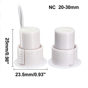 Contactos de puerta empotrados blancos Sensores de ventana de alarma de seguridad NC con interruptor de lengüeta magnético para sistema de alarma - Product Image 4