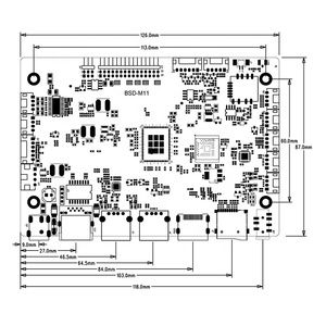 组装绿色定制主板套件PCBA MT9255 LVDS DDR-1G EMMC-8G智能安卓主板PCB组装制造商 - Product Image 2