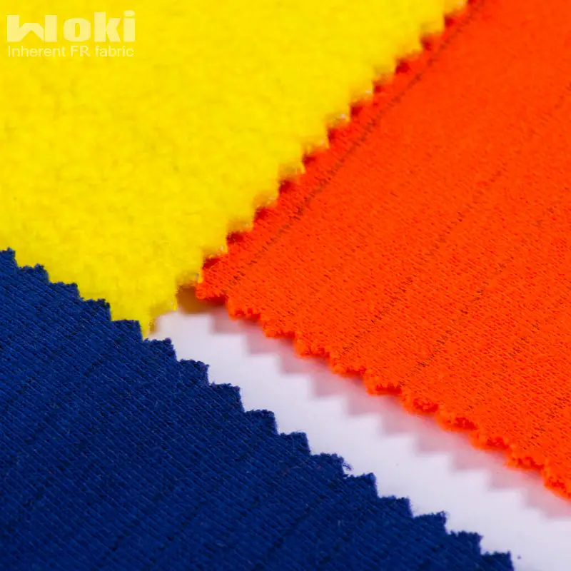 Modacrylic High Vis Pique Fabric 240gsm 60% Modacrylic 40% Cotton for Polo Shirt