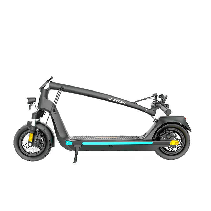 JOYOR C10 çıkarılabilir pil elektrikli scooter katlanabilir yetişkin 48vside için yan ışık ile