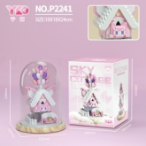 Pink Belle Up (with Transparent Cover + Wooden Base)