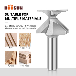 KOOSUN PCD ark bükme ahşap pano yerleştirme freze kesicisi R18 R24 R30 ağaç İşleme entegre arc-şekillendirme kesici profil Bit - Product Image 3
