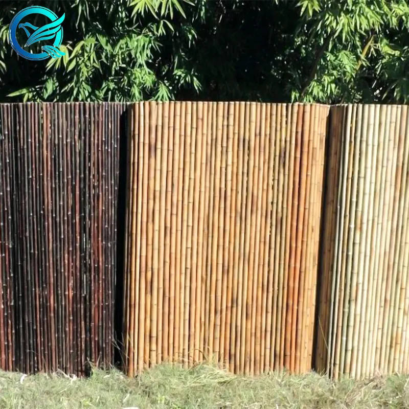 Rotoli di bambù naturale da 30-35mm per recinzione da giardino in legno e tende per tende e kit pergola per tetto a feritoia e ombreggiatura
