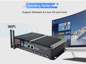 4 RS232 COM Intel Core I5 3317U/ Celeron 1037U Mini PC 8USB VGA + HD Dual LAN silenzioso Computer Desktop industriale minuscolo PC - Product Image 5