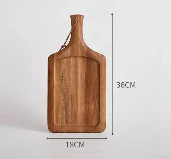 Brown Acacia wood steak plate 36*18*1.5cm