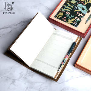 Ttx logotipo personalizado material de escritório, presente, papelaria negócio promoção couro pu notebook presente com caneta