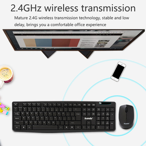 工場卸売フルサイズ104キーオフィス2.4Gコンピュータキーボード人間工学に基づいたワイヤレスキーボードとマウスコンボ - Product Image 6