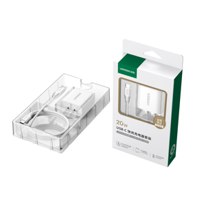 UGREEN 20W usb-c电源适配器C型壁式充电器20W PD USB C充电器块组，带适用于iPhone 15的USB C电缆 - Product Image 6