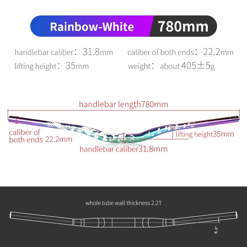 Arco Iris-etiqueta blanca 31,8*780mm