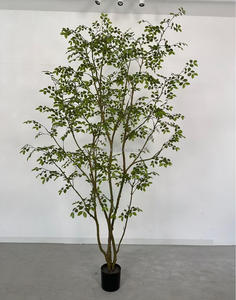 人工カッコウツリーバラの木鉢植え植物フェイクランドスケープグリーンツリー屋内ホームホテルリビングルーム植物装飾