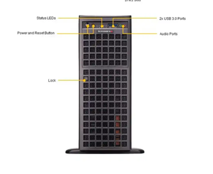 Siêu vi SYS-741GE-TNRT GPU tháp Máy Trạm Xeon Khả năng mở rộng E (LGA 4677) DDR5 2X 10gbe 8x3.5 "NVMe/SATA/SAS r2000w. - Product Image 1