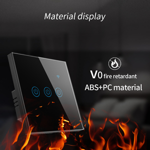 WiFi akıllı anahtar 1/2/3/4 Gang ev kullanımı ses kontrolü tek sıfır yangın kablolama akıllı yaşam kablosuz dokunmatik işık duvar anahtarı - Product Image 5