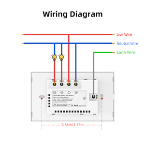 Tuya WiFi Smart Lichtsc halter 16A Brasilien Steckdose Glasscheibe Alexa Google Home Kompatibel 1-2-Wege-Switch ZigBee-Netzwerk 220V max.