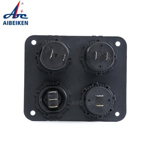 מד מתח על מתג כבוי שקע סיגריה 12v 3.1a 4 ב 1 לוח מתג מכונית <span class=keywords><strong>USB</strong></span> עבור סירה ימית