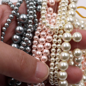 Beads Chinese Suppliers Glass Pearl Bead Decorative Pearls 4mm 6mm 8mm 7 Inches <strong>String</strong> Beads for Bracelet Making