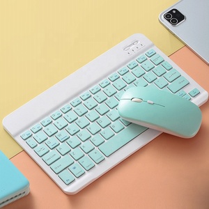 Hot <strong>Keyboard</strong> Ultra Slim Rechargeable Wireless <strong>Keyboard</strong> <strong>Mouse</strong> Combo for iPad PC Tablet Phone - Product Image 2