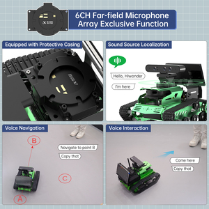 Hiwonder JetTank Python Programmierung Jetson Nano ROS Roboter tank mit Lidar-Unterstützung SLAM Mapping Navigation Starter Roboter-Kits